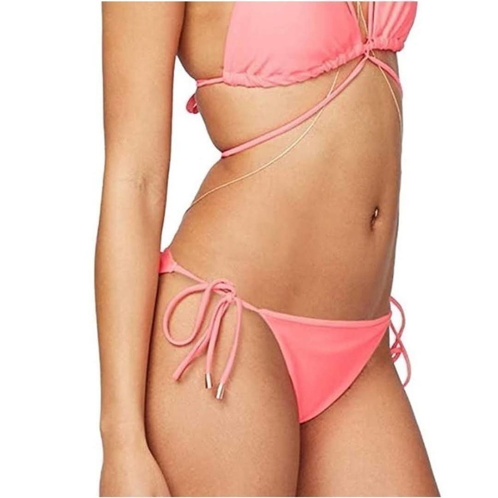 Rachel Roy Pink Side Tie Bikini Bottom Women's XL NWT